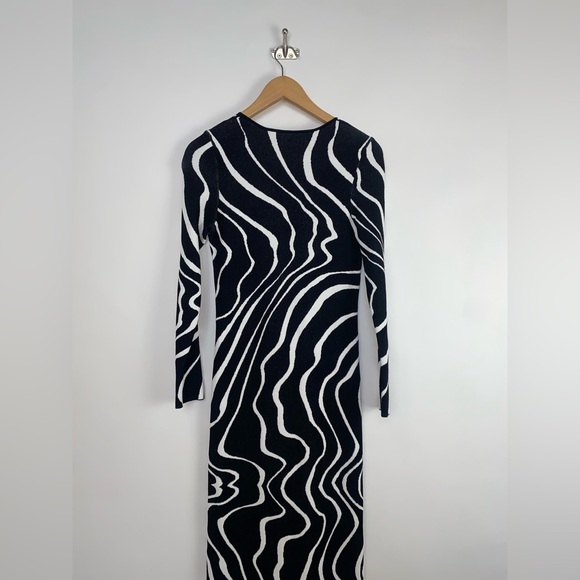 Tove Studio Nika Long Sleeve Knit Maxi Dress Abstract Swirl size FR‎ 36/ US 4 - Picture 9 of 14